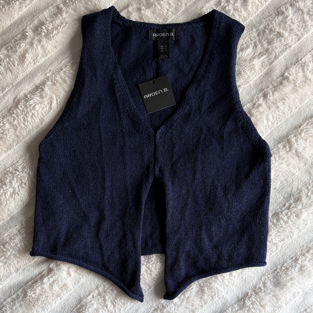 NWT Navy Knit Sweater Vest Tank